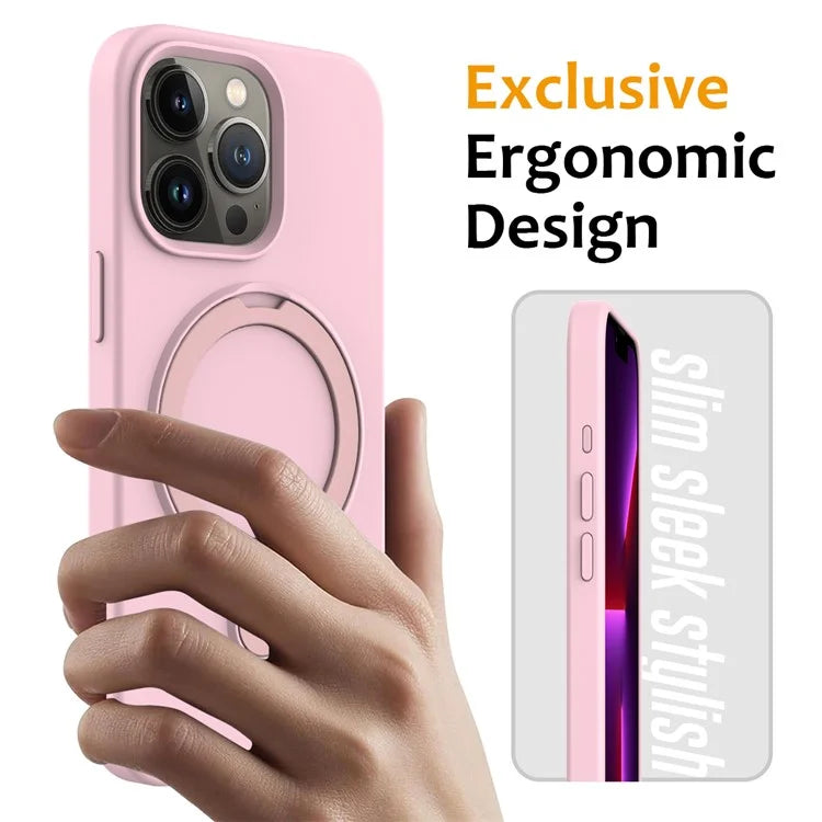 For iPhone 16 Pro Case Compatible with MagSafe Kickstand PC + Silicone Phone Cover