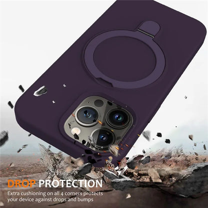 For iPhone 16 Pro Case Compatible with MagSafe Kickstand PC + Silicone Phone Cover