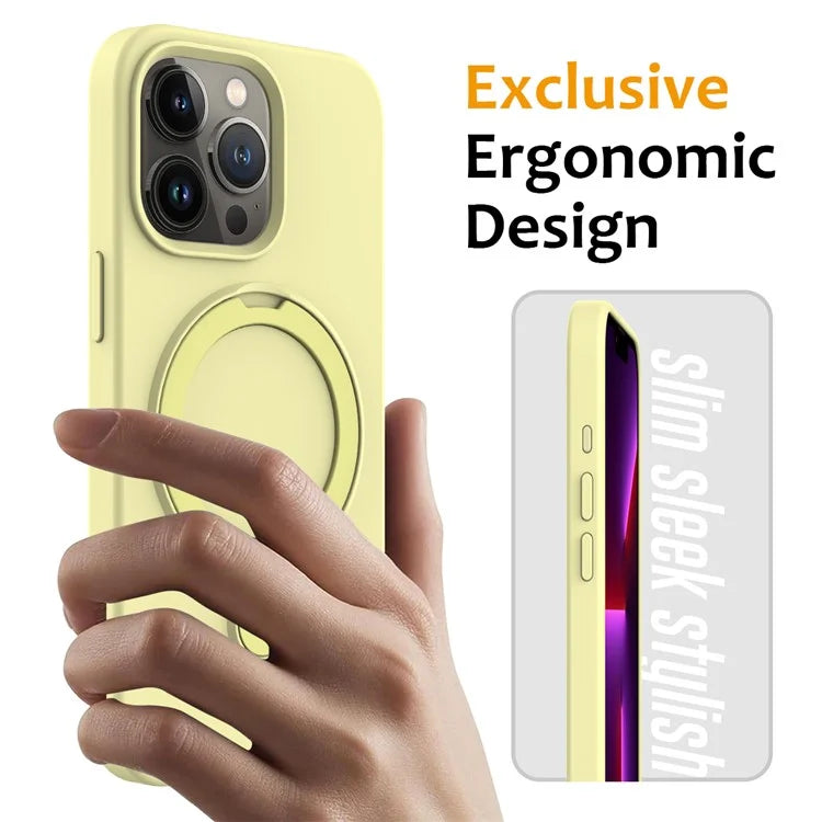 For iPhone 16 Pro Case Compatible with MagSafe Kickstand PC + Silicone Phone Cover