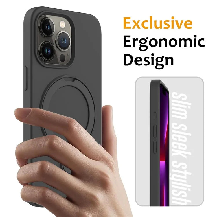 For iPhone 16 Pro Case Compatible with MagSafe Kickstand PC + Silicone Phone Cover