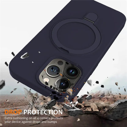 For iPhone 16 Pro Case Compatible with MagSafe Kickstand PC + Silicone Phone Cover