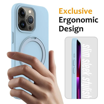 For iPhone 16 Pro Case Compatible with MagSafe Kickstand PC + Silicone Phone Cover
