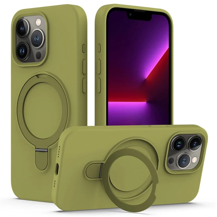 For iPhone 16 Pro Case Compatible with MagSafe Kickstand PC + Silicone Phone Cover