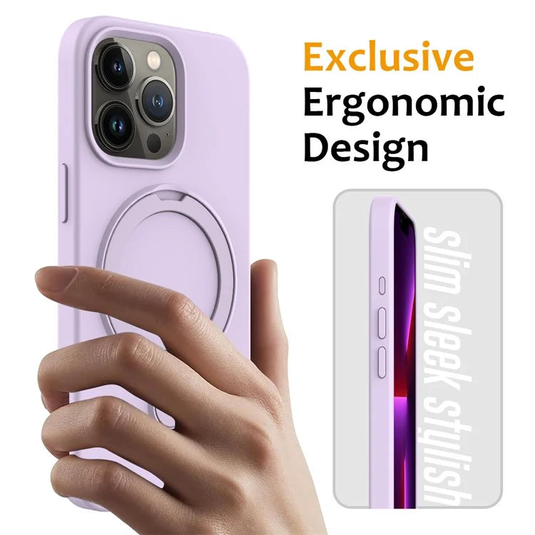 For iPhone 16 Pro Case Compatible with MagSafe Kickstand PC + Silicone Phone Cover