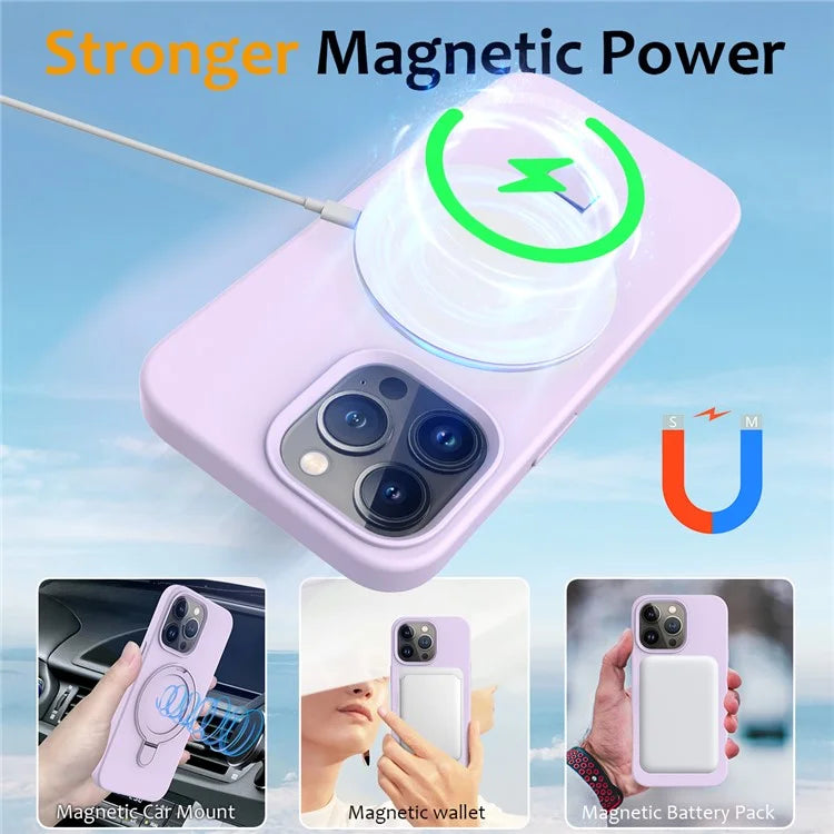 For iPhone 16 Pro Case Compatible with MagSafe Kickstand PC + Silicone Phone Cover