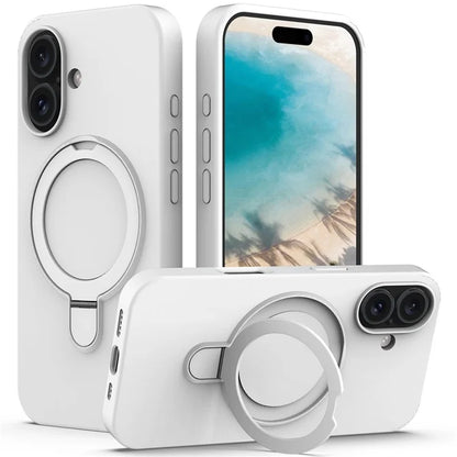 For iPhone 16 Case Compatible with MagSafe Kickstand PC + Silicone Phone Cover