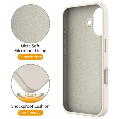 For iPhone 16 Case Compatible with MagSafe Kickstand PC + Silicone Phone Cover