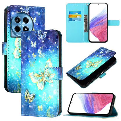For OnePlus 12 5G Leather Case YB Pattern Printing Leather Series-2 Pattern Printing Wallet Stand Cover