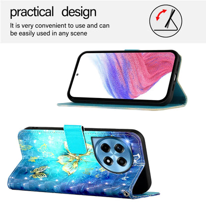 For OnePlus 12 5G Leather Case YB Pattern Printing Leather Series-2 Pattern Printing Wallet Stand Cover