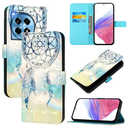 For OnePlus 12 5G Leather Case YB Pattern Printing Leather Series-2 Pattern Printing Wallet Stand Cover