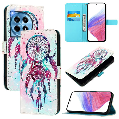 For OnePlus 12 5G Leather Case YB Pattern Printing Leather Series-2 Pattern Printing Wallet Stand Cover