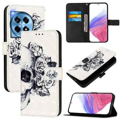 For OnePlus 12 5G Leather Case YB Pattern Printing Leather Series-2 Pattern Printing Wallet Stand Cover