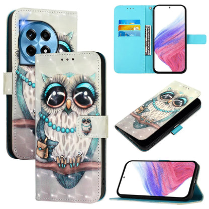 For OnePlus 12 5G Leather Case YB Pattern Printing Leather Series-2 Pattern Printing Wallet Stand Cover
