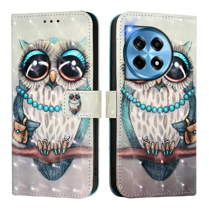 For OnePlus 12 5G Leather Case YB Pattern Printing Leather Series-2 Pattern Printing Wallet Stand Cover