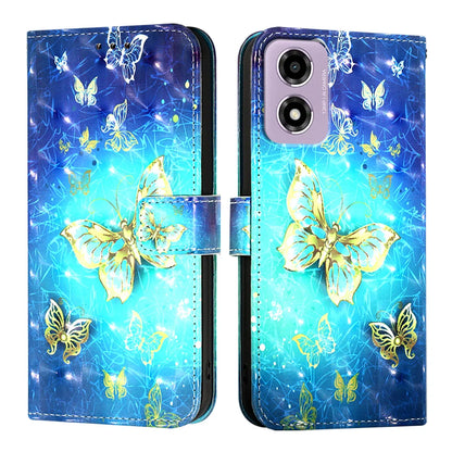For Motorola Moto E14 4G Leather Case YB Pattern Printing Leather Series-2 Pattern Printing Wallet Stand Cover