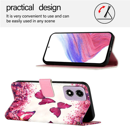 For Motorola Moto E14 4G Leather Case YB Pattern Printing Leather Series-2 Pattern Printing Wallet Stand Cover