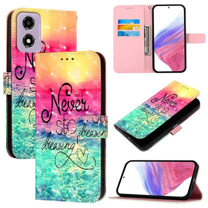For Motorola Moto E14 4G Leather Case YB Pattern Printing Leather Series-2 Pattern Printing Wallet Stand Cover