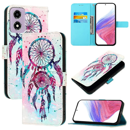 For Motorola Moto E14 4G Leather Case YB Pattern Printing Leather Series-2 Pattern Printing Wallet Stand Cover