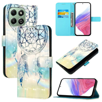 For Honor X6b 4G Leather Case YB Pattern Printing Leather Series-2 Pattern Printing Wallet Stand Cover