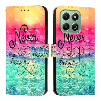 For Honor X6b 4G Leather Case YB Pattern Printing Leather Series-2 Pattern Printing Wallet Stand Cover