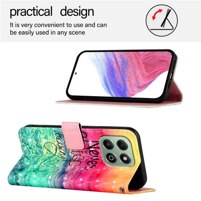 For Honor X6b 4G Leather Case YB Pattern Printing Leather Series-2 Pattern Printing Wallet Stand Cover