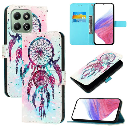 For Honor X6b 4G Leather Case YB Pattern Printing Leather Series-2 Pattern Printing Wallet Stand Cover