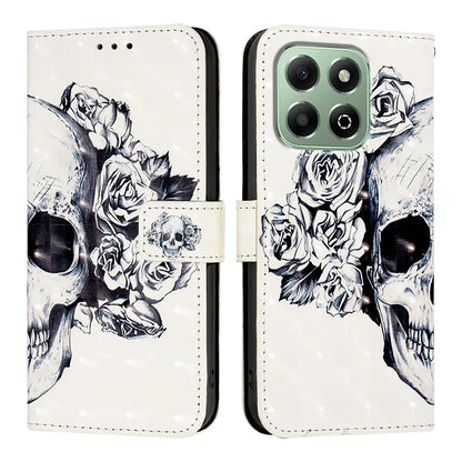 For Honor X6b 4G Leather Case YB Pattern Printing Leather Series-2 Pattern Printing Wallet Stand Cover