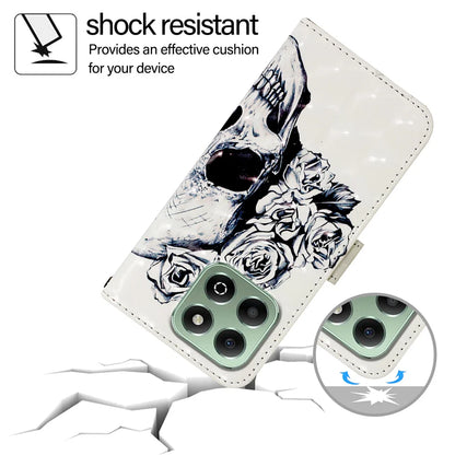 For Honor X6b 4G Leather Case YB Pattern Printing Leather Series-2 Pattern Printing Wallet Stand Cover