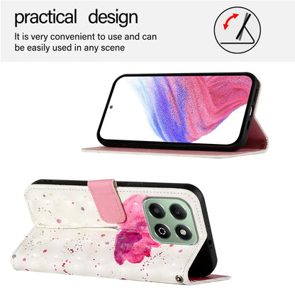 For Honor X6b 4G Leather Case YB Pattern Printing Leather Series-2 Pattern Printing Wallet Stand Cover