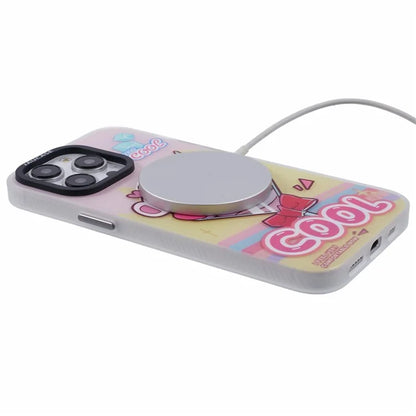 JAUCASE For iPhone 14 Pro Max Case Compatible with MagSafe Bear Pattern PC+TPU Matte Phone Cover