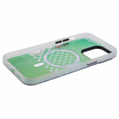 JAUCASE For iPhone 14 Pro Max Case Compatible with MagSafe Bear Pattern PC+TPU Matte Phone Cover