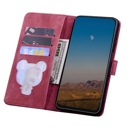 For Google Pixel 9 / Pixel 9 Pro Case Flip Stand Leather Phone Cover Cherry Blossom Cat Imprinted