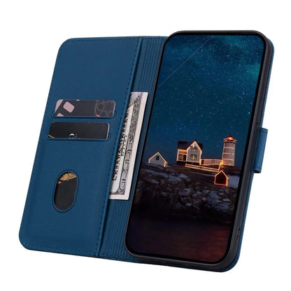 For Google Pixel 9 / Pixel 9 Pro Case Rhombus Pattern Leather Wallet Phone Cover