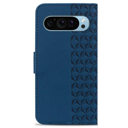 For Google Pixel 9 / Pixel 9 Pro Case Rhombus Pattern Leather Wallet Phone Cover