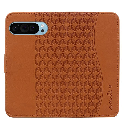 For Google Pixel 9 / Pixel 9 Pro Case Rhombus Pattern Leather Wallet Phone Cover