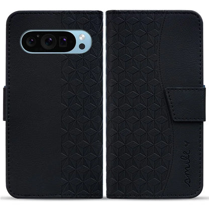 For Google Pixel 9 Pro XL Case Rhombus Pattern Leather Wallet Phone Cover