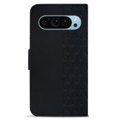 For Google Pixel 9 Pro XL Case Rhombus Pattern Leather Wallet Phone Cover