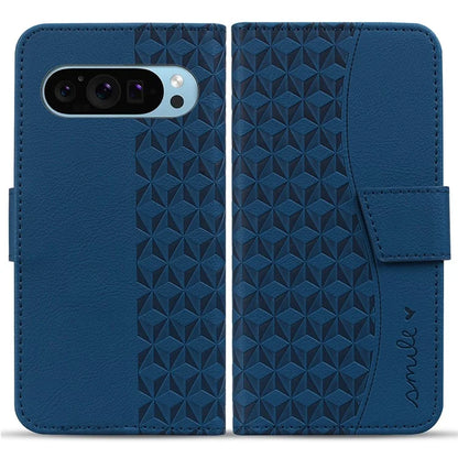 For Google Pixel 9 Pro XL Case Rhombus Pattern Leather Wallet Phone Cover