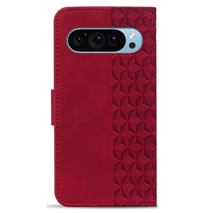 For Google Pixel 9 Pro XL Case Rhombus Pattern Leather Wallet Phone Cover