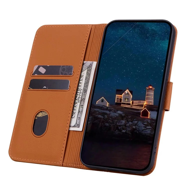 For Google Pixel 9 Pro XL Case Rhombus Pattern Leather Wallet Phone Cover