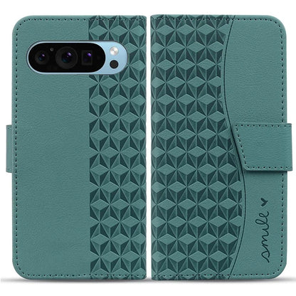 For Google Pixel 9 Pro XL Case Rhombus Pattern Leather Wallet Phone Cover