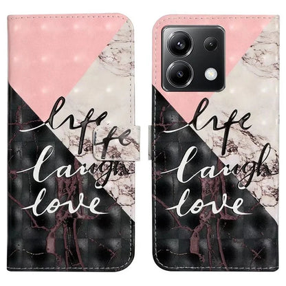 For Xiaomi Poco X6 5G / Redmi Note 13 Pro 5G Case 3D Creative Pattern PU Leather Stand Phone Cover