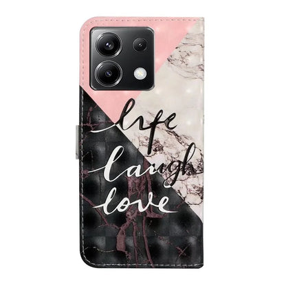For Xiaomi Poco X6 5G / Redmi Note 13 Pro 5G Case 3D Creative Pattern PU Leather Stand Phone Cover