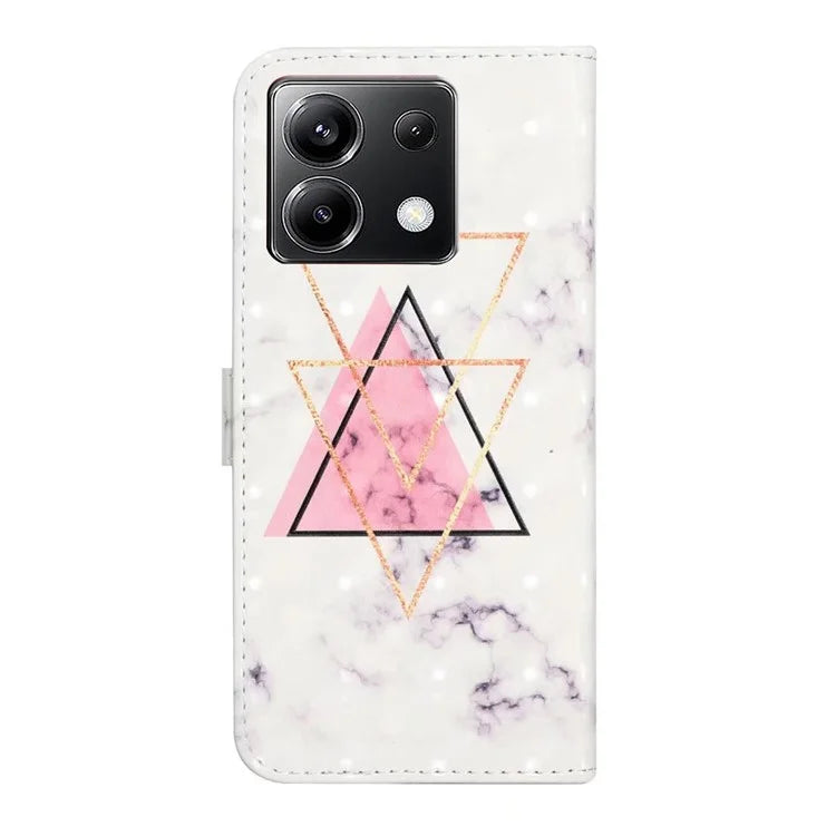 For Xiaomi Poco X6 5G / Redmi Note 13 Pro 5G Case 3D Creative Pattern PU Leather Stand Phone Cover
