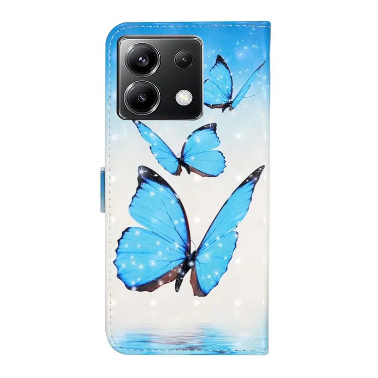 For Xiaomi Poco X6 5G / Redmi Note 13 Pro 5G Case 3D Creative Pattern PU Leather Stand Phone Cover