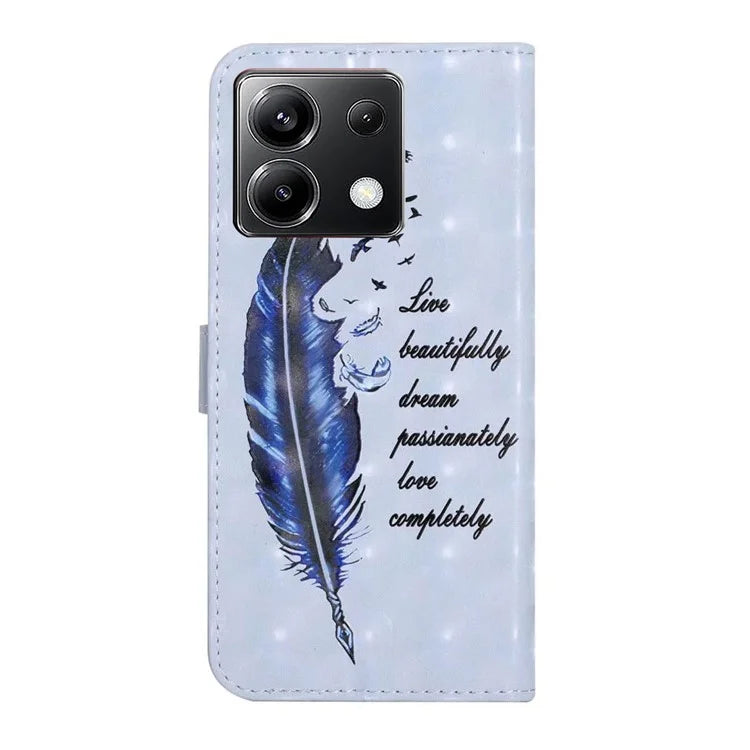 For Xiaomi Poco X6 5G / Redmi Note 13 Pro 5G Case 3D Creative Pattern PU Leather Stand Phone Cover