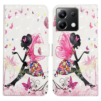 For Xiaomi Poco X6 5G / Redmi Note 13 Pro 5G Case 3D Creative Pattern PU Leather Stand Phone Cover