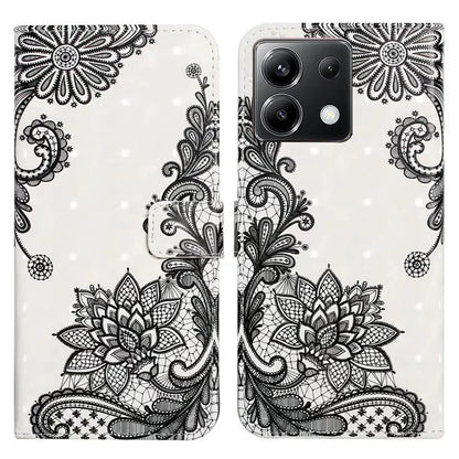 For Xiaomi Poco X6 5G / Redmi Note 13 Pro 5G Case 3D Creative Pattern PU Leather Stand Phone Cover