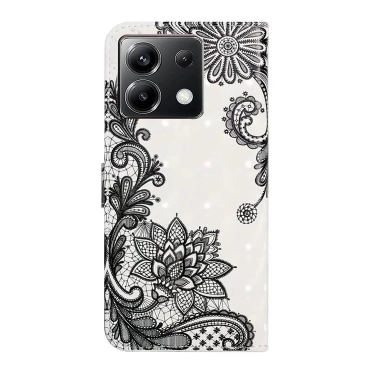 For Xiaomi Poco X6 5G / Redmi Note 13 Pro 5G Case 3D Creative Pattern PU Leather Stand Phone Cover