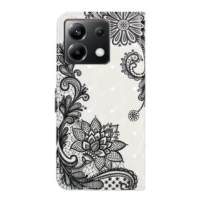 For Xiaomi Poco X6 5G / Redmi Note 13 Pro 5G Case 3D Creative Pattern PU Leather Stand Phone Cover